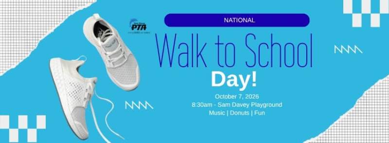 National Walk to School Day Graphic